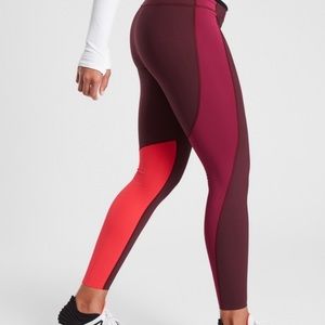 NWOT - Athleta Asym Colorblock Tight size XS